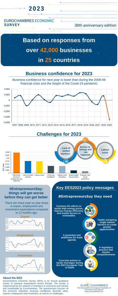 Eurochambres Economic Survey 2023 (EES2023) – Infographic