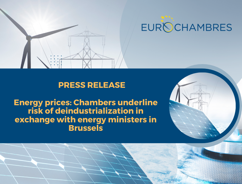 Energy prices: Chambers underline risk of deindustrialization in exchange with energy ministers in Brussels