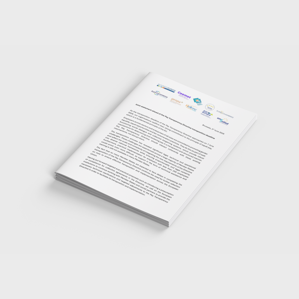 Joint statement on the EU Pay Transparency Directive