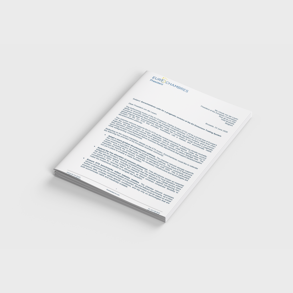 Letter to President von der Leyen on the revision of the EU Emissions Trading System (ETS)